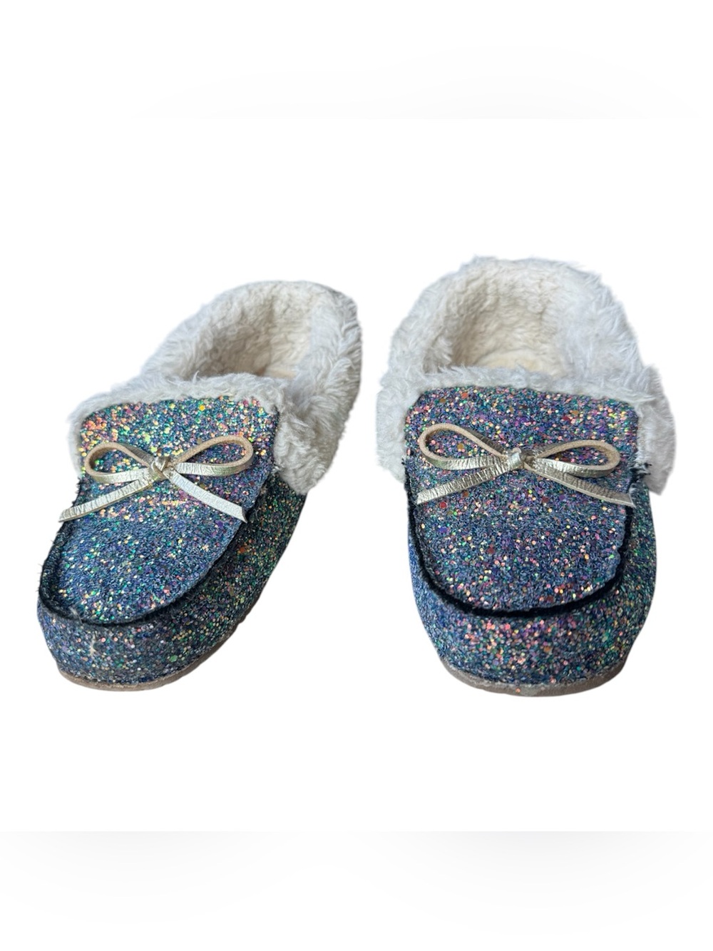 Glitter Cozy Faux-Fur Lined Slipper Mocs